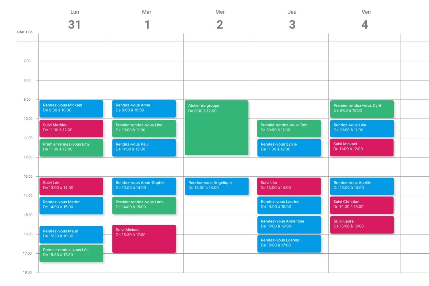 Agenda complet
